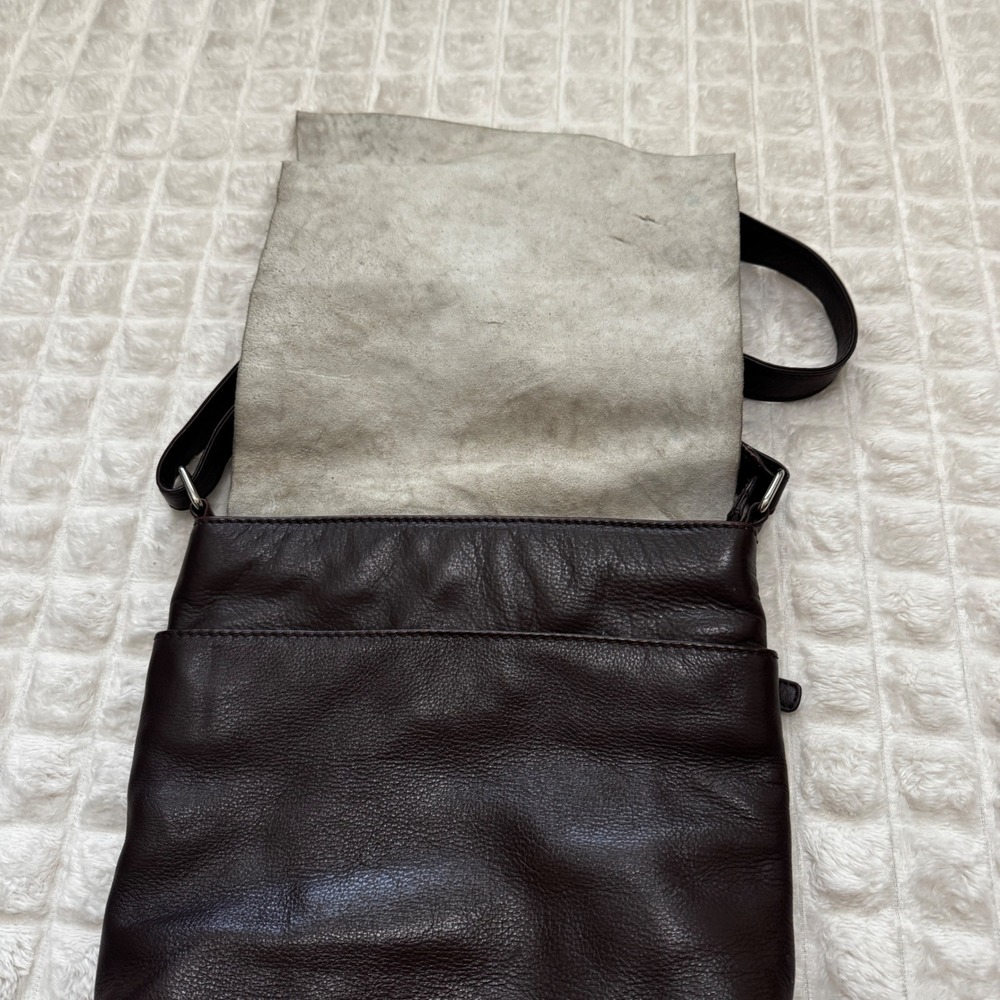 Ili New York Cowhide Leather Brown Crossbody Boho Festival Western Southwestern - Picture 4 of 9